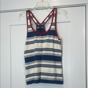Lauren Ralph Lauren Navy and Red Striped Tank size large.